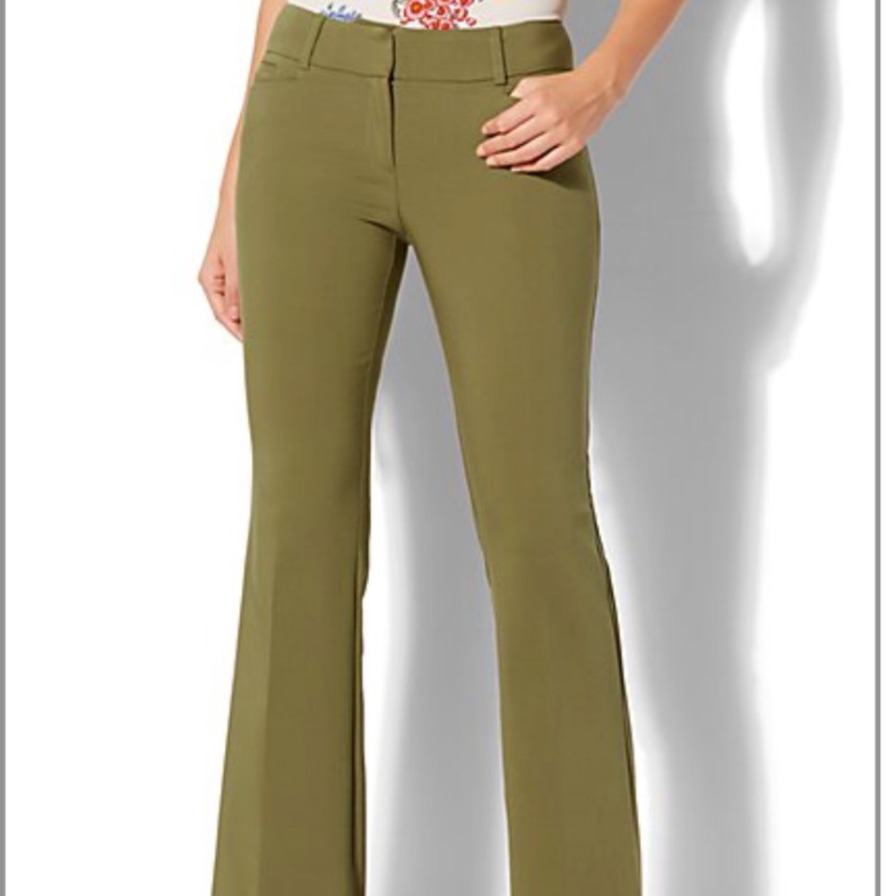 NY&C 7th Ave Hunter Green Stretch dress pants